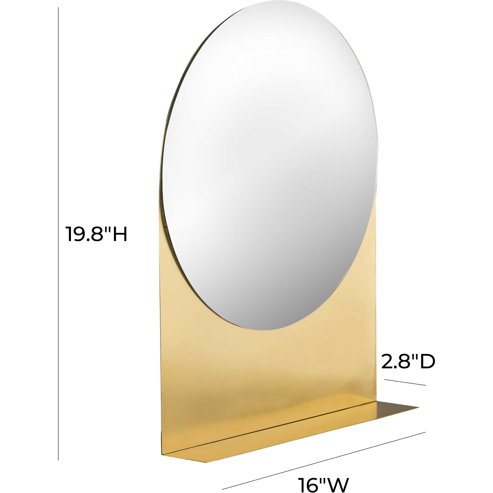 Tribeca Round Accent Mirror Brass