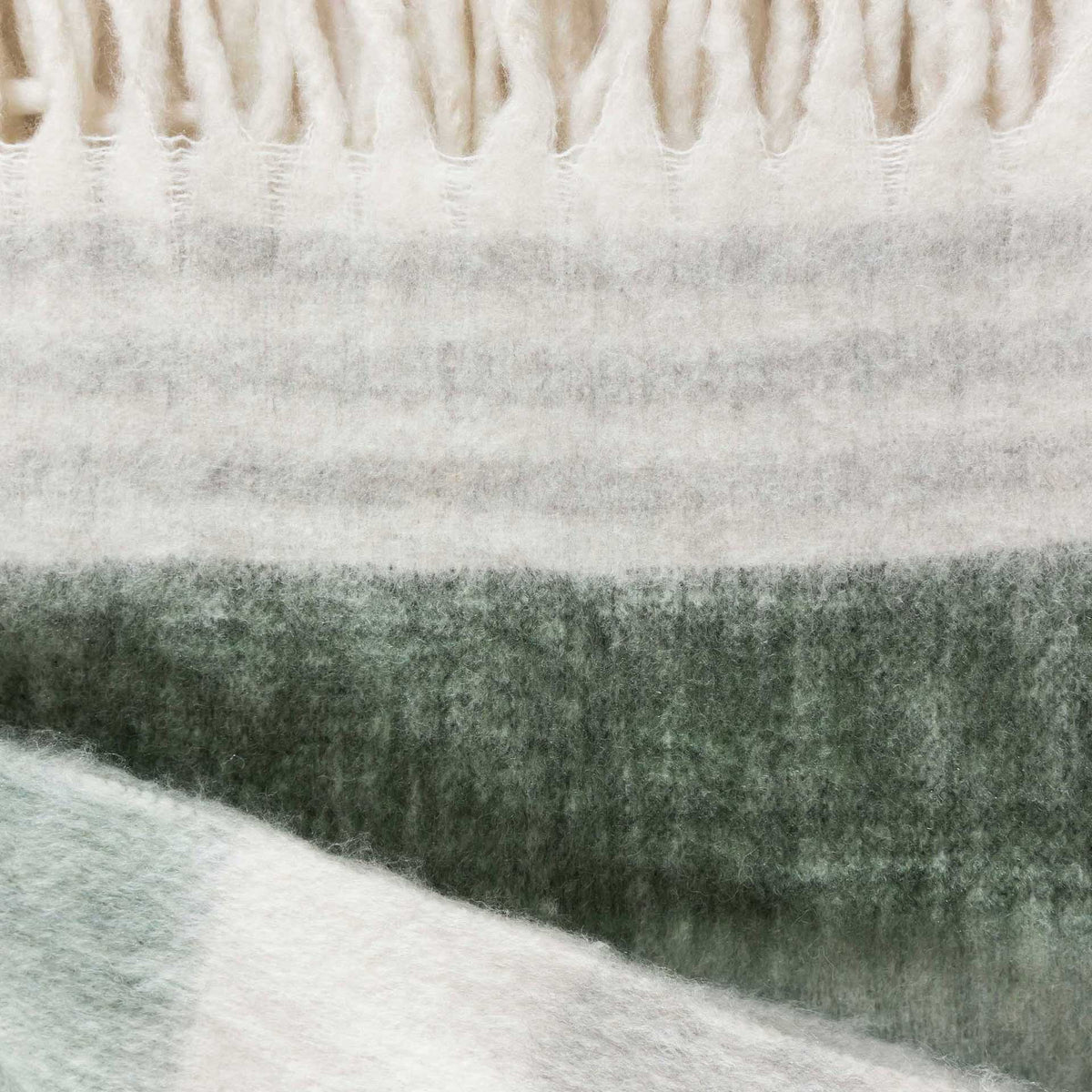 Affinity Wool Throw Green