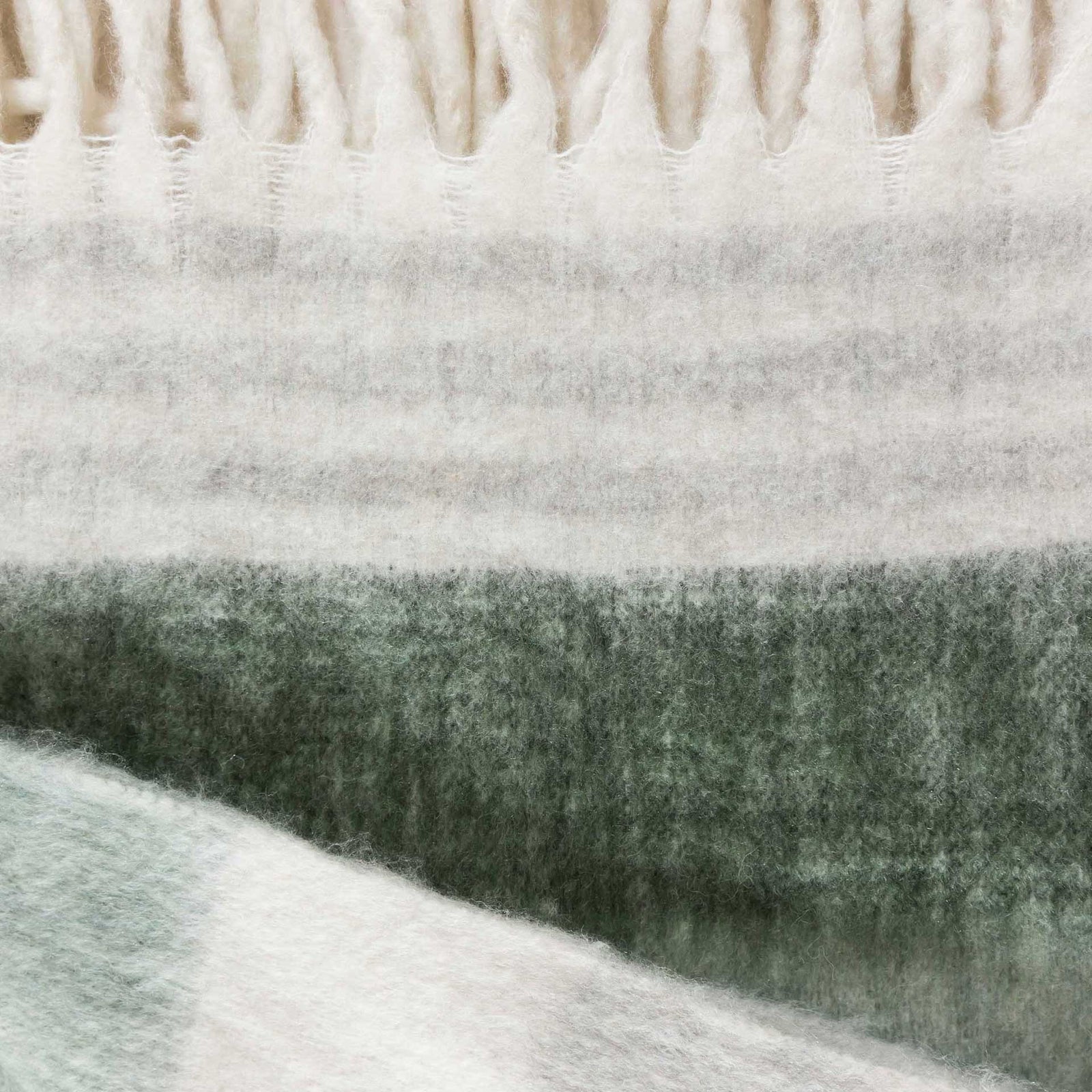 Affinity Wool Throw Green