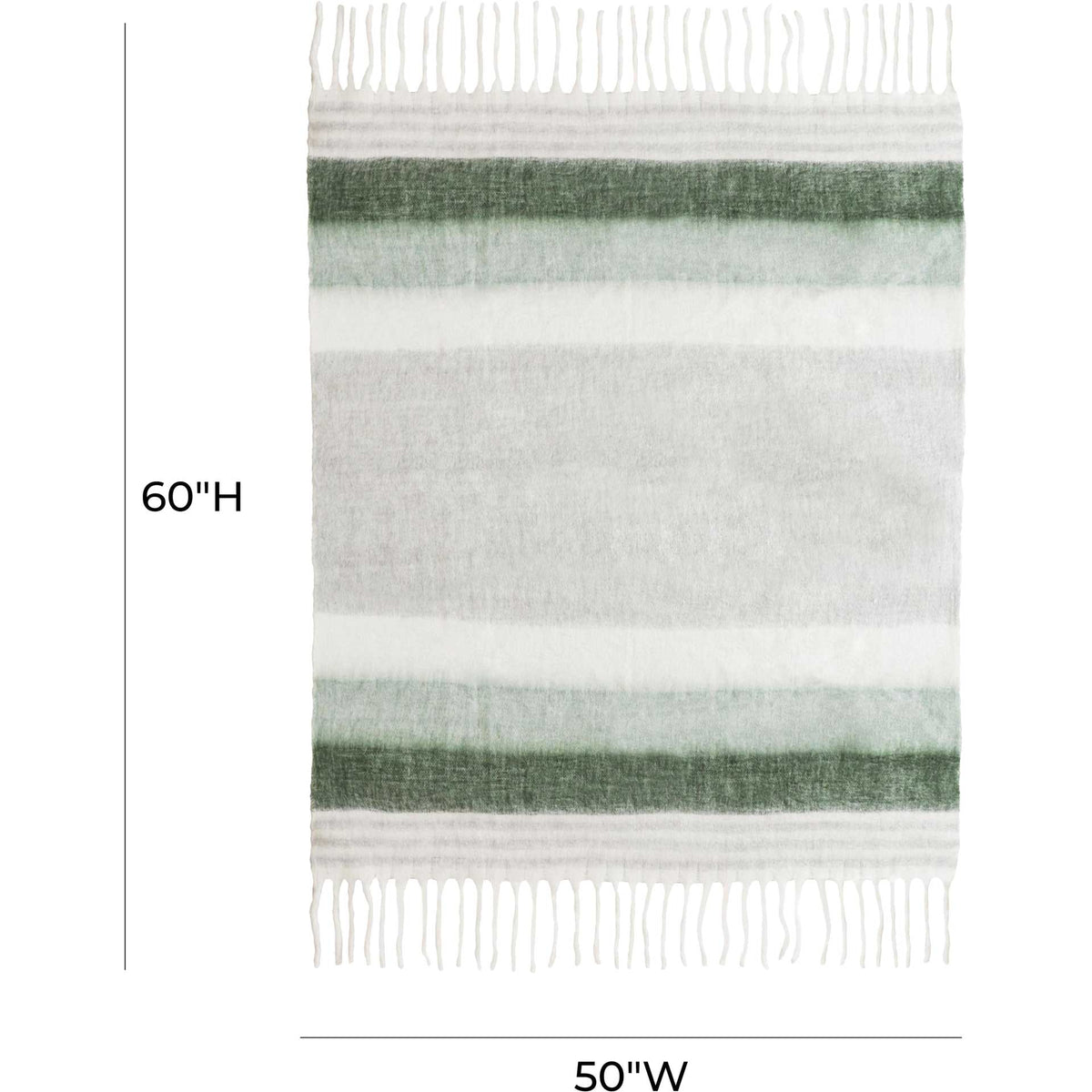 Affinity Wool Throw Green