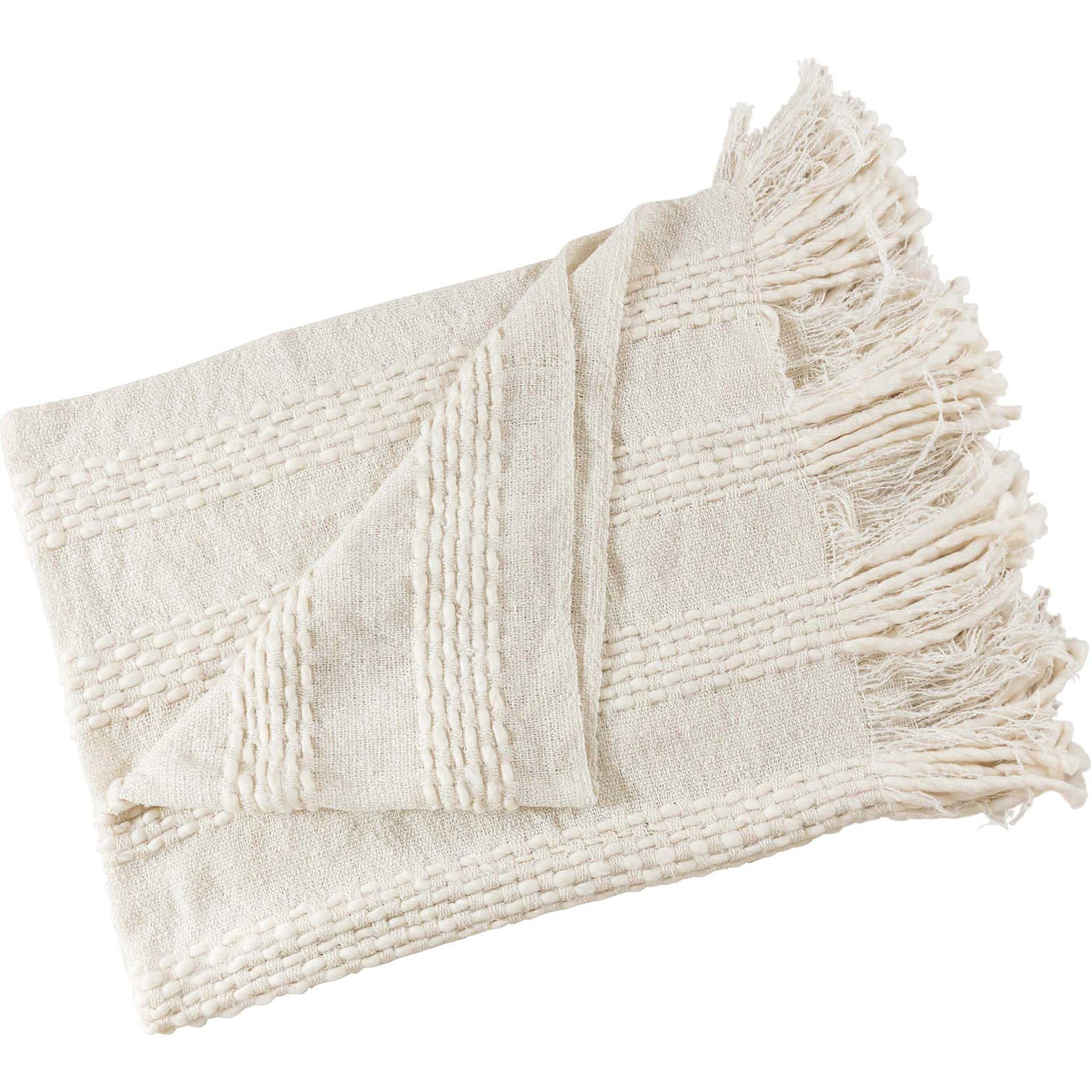 Liliana Cotton Throw White