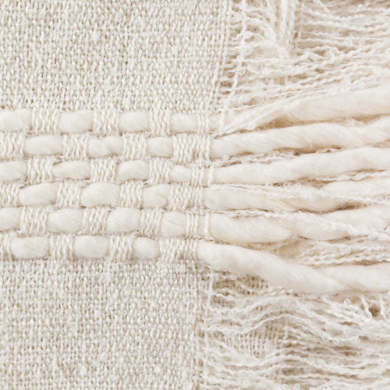 Liliana Cotton Throw White