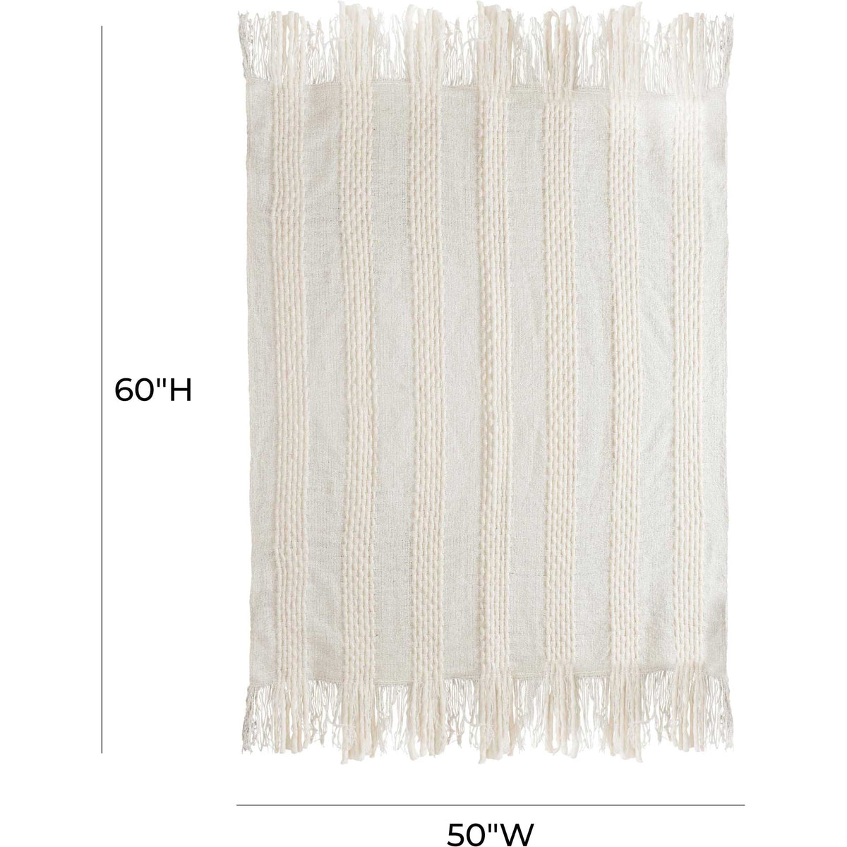 Liliana Cotton Throw White