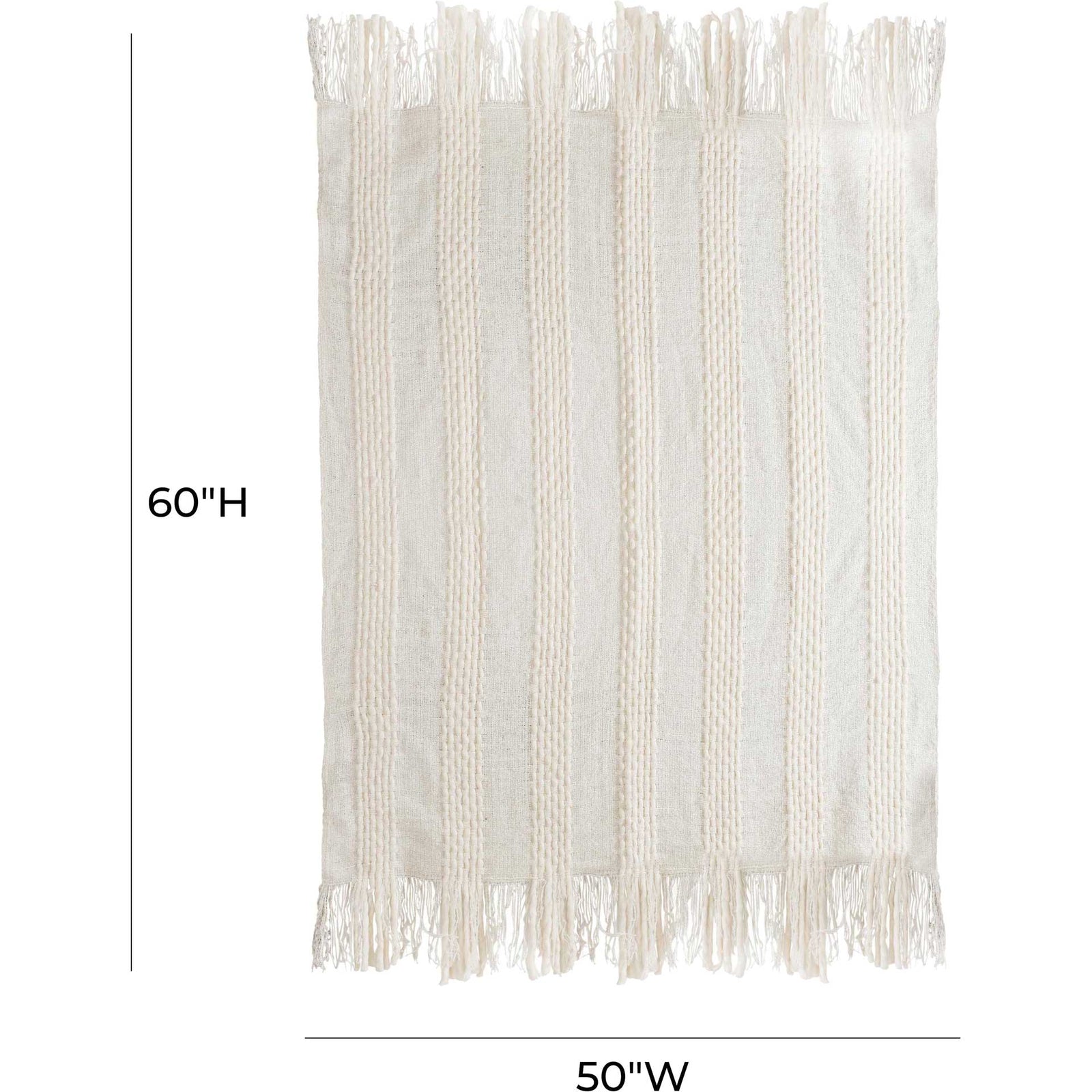 Liliana Cotton Throw White