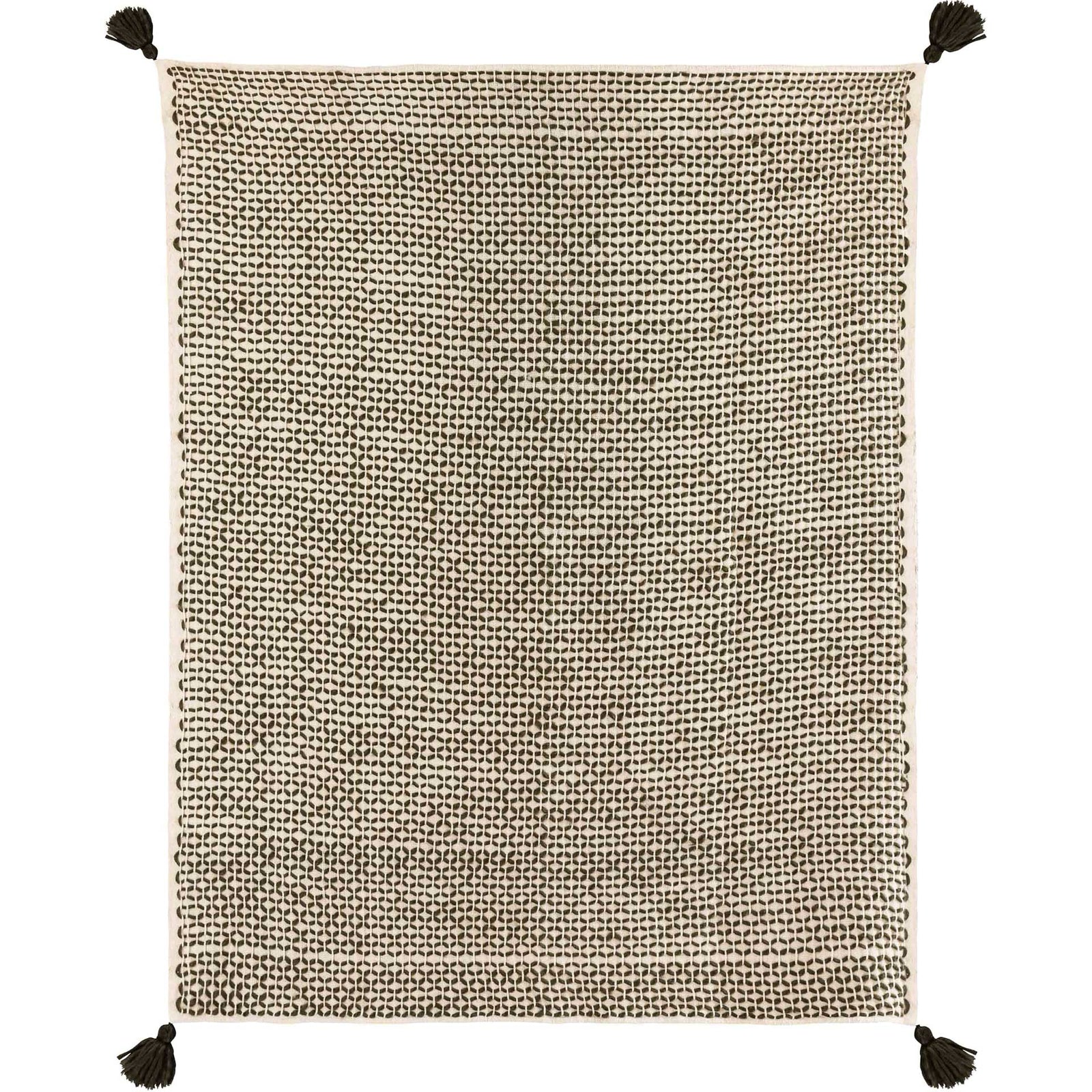 Palermo Cotton Throw White/Black