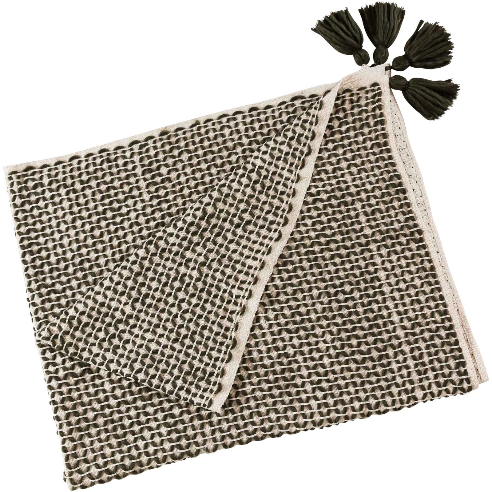 Palermo Cotton Throw White/Black