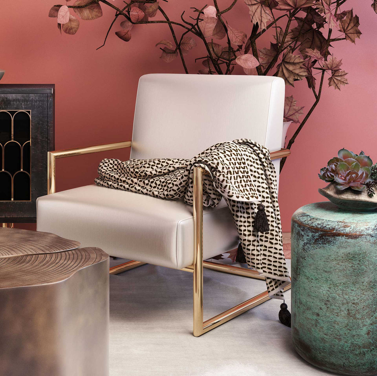 Palermo Cotton Throw White/Black