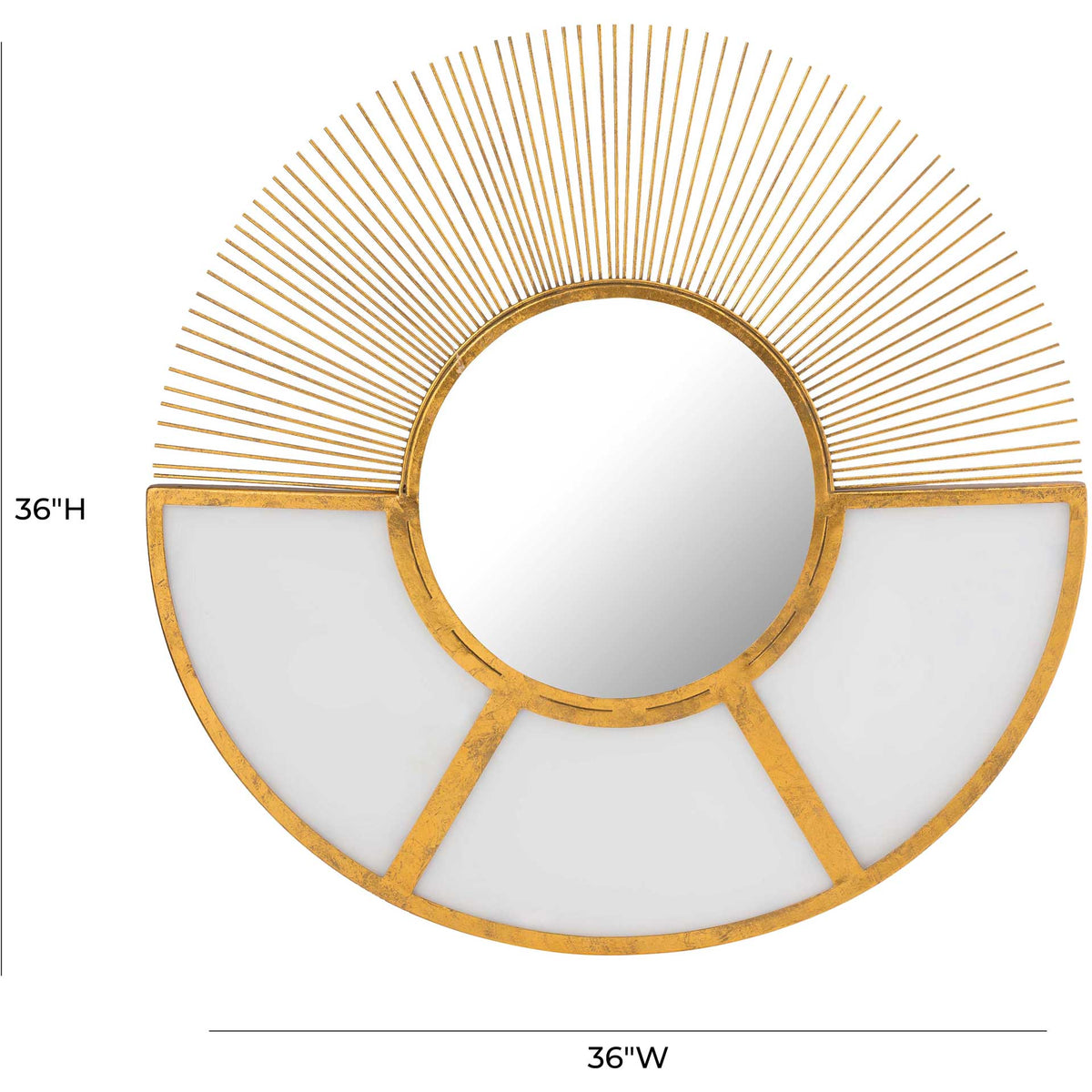 Haley Mirror Wall Art Gold