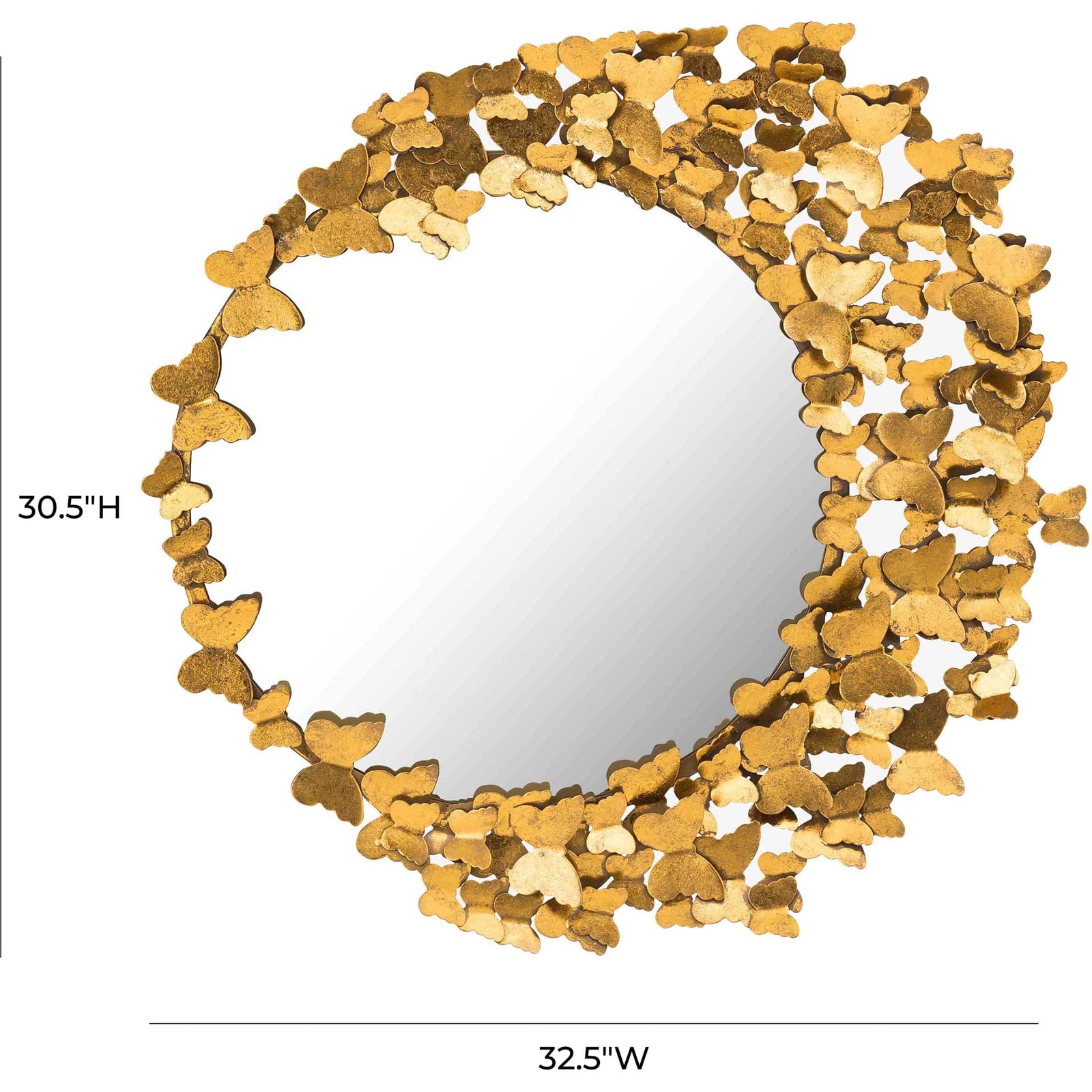 Butterfly Mirror Gold