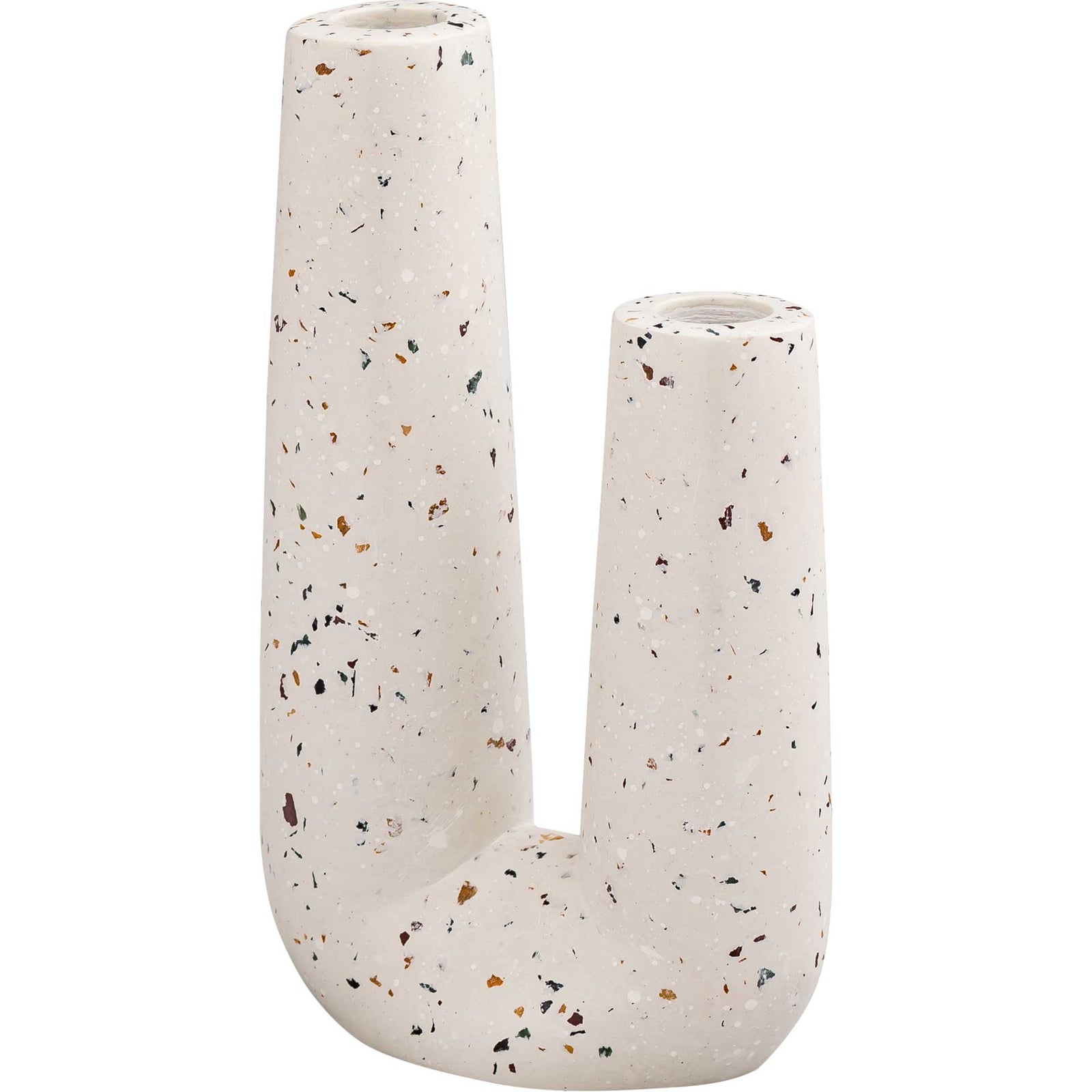Tegan Novelty Tube Vase White Terrazzo