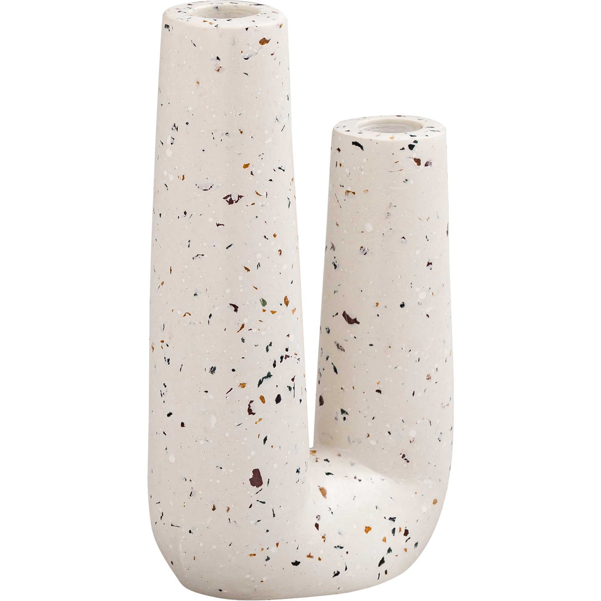 Tegan Novelty Tube Vase White Terrazzo