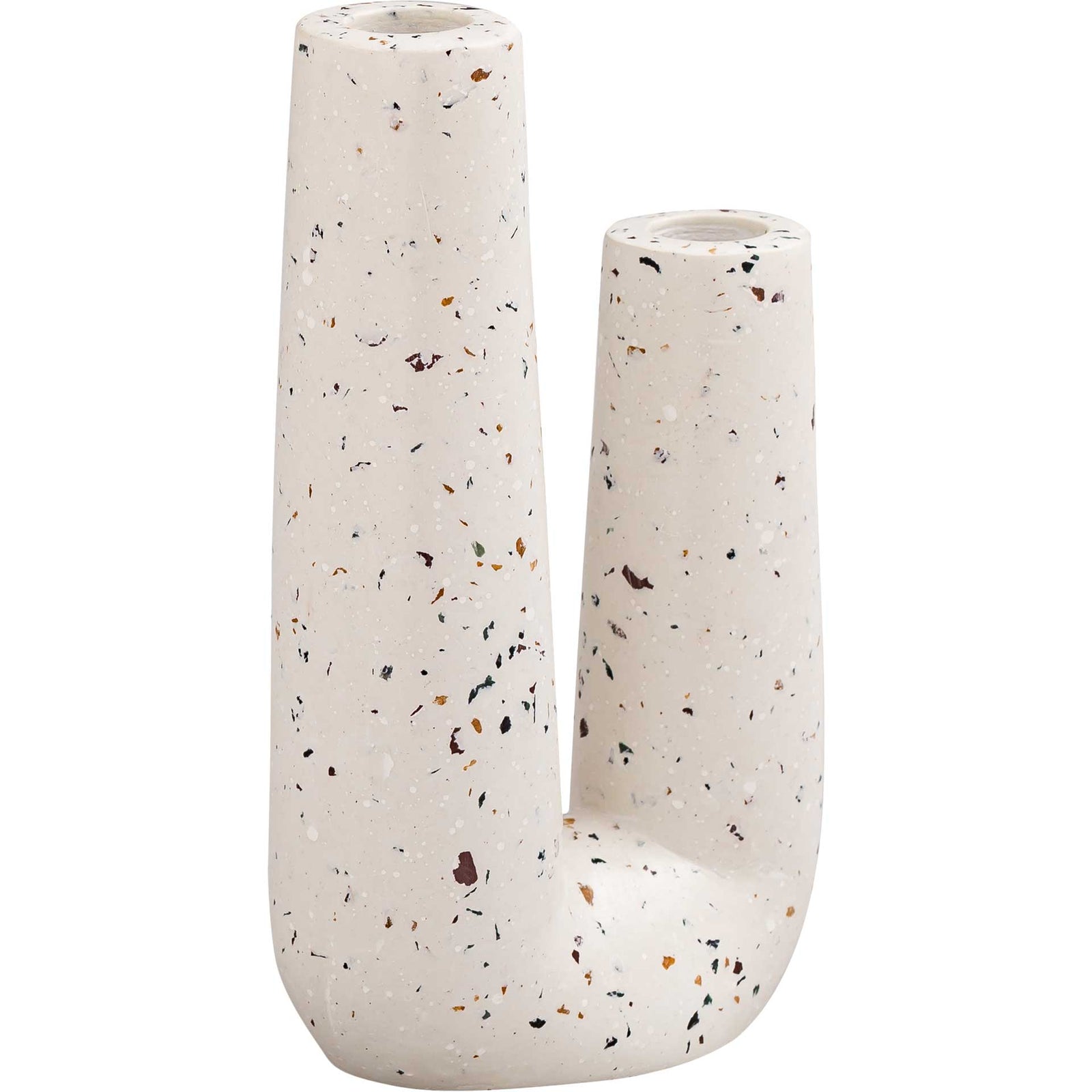 Tegan Novelty Tube Vase White Terrazzo