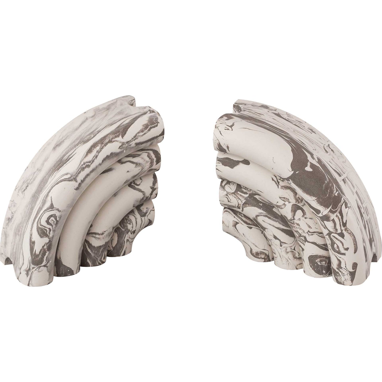 Grania Marble Bookends Gray Marble (Set of 2)
