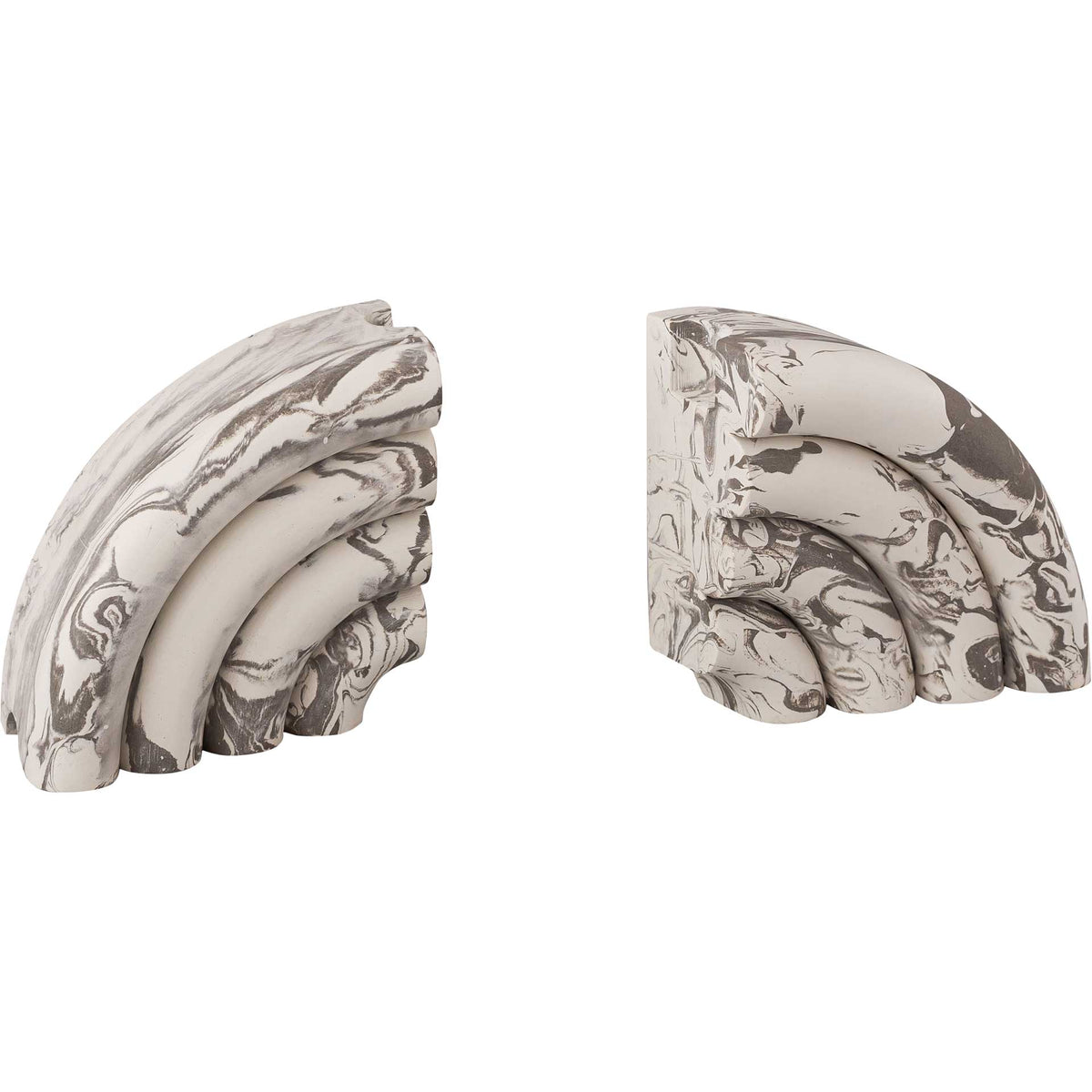 Grania Marble Bookends Gray Marble (Set of 2)