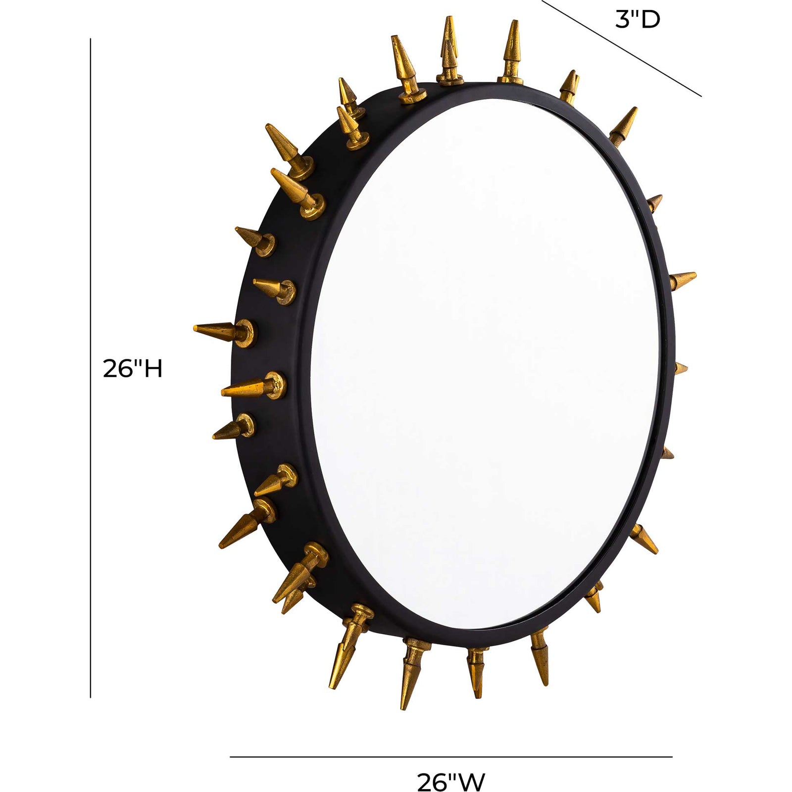 Dalit Mirror Brass/Black