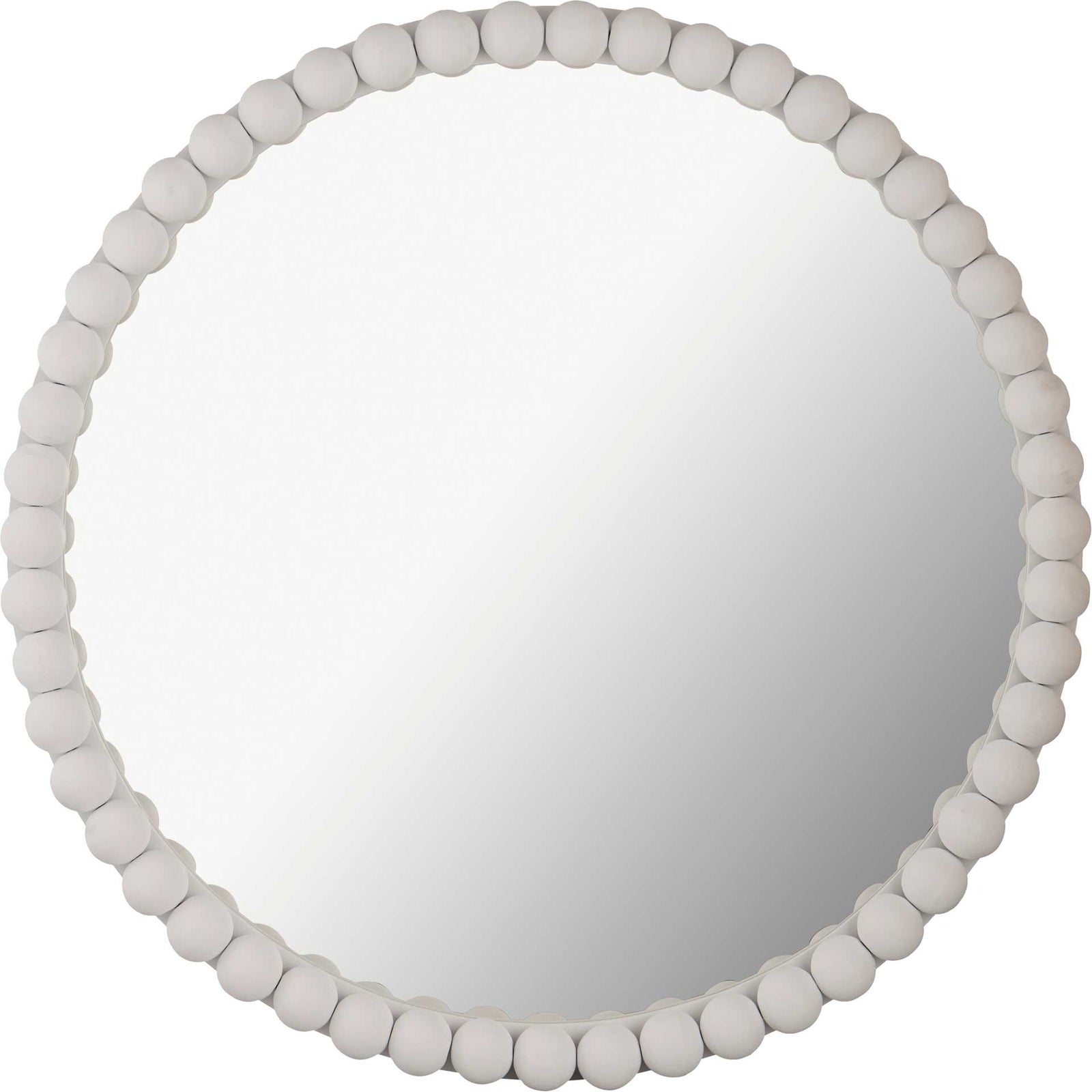 Baize Wooden Mirror White