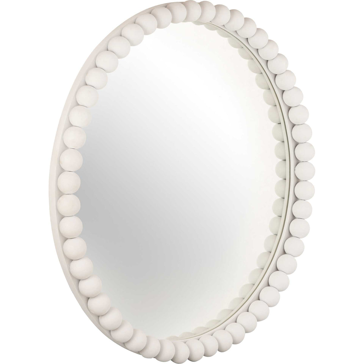 Baize Wooden Mirror White