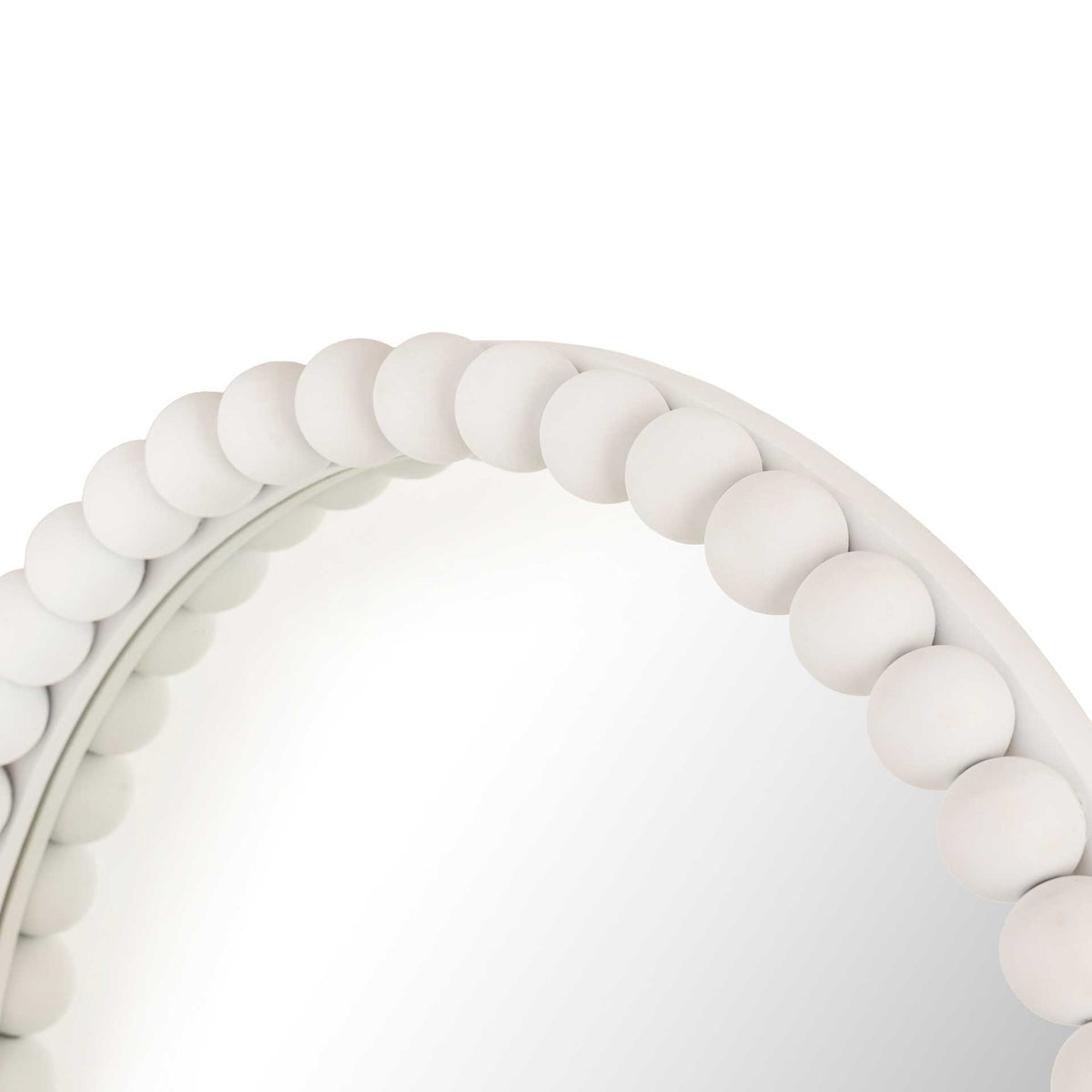 Baize Wooden Mirror White