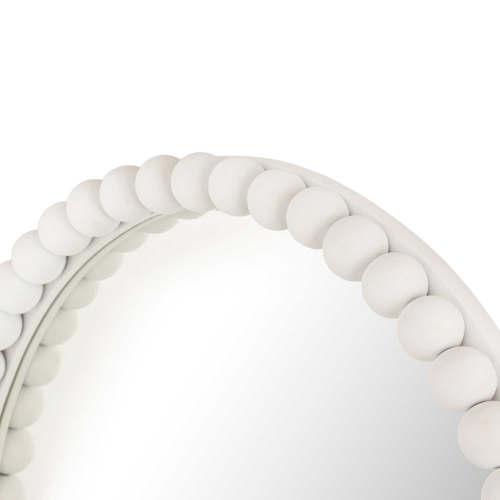 Baize Wooden Mirror White