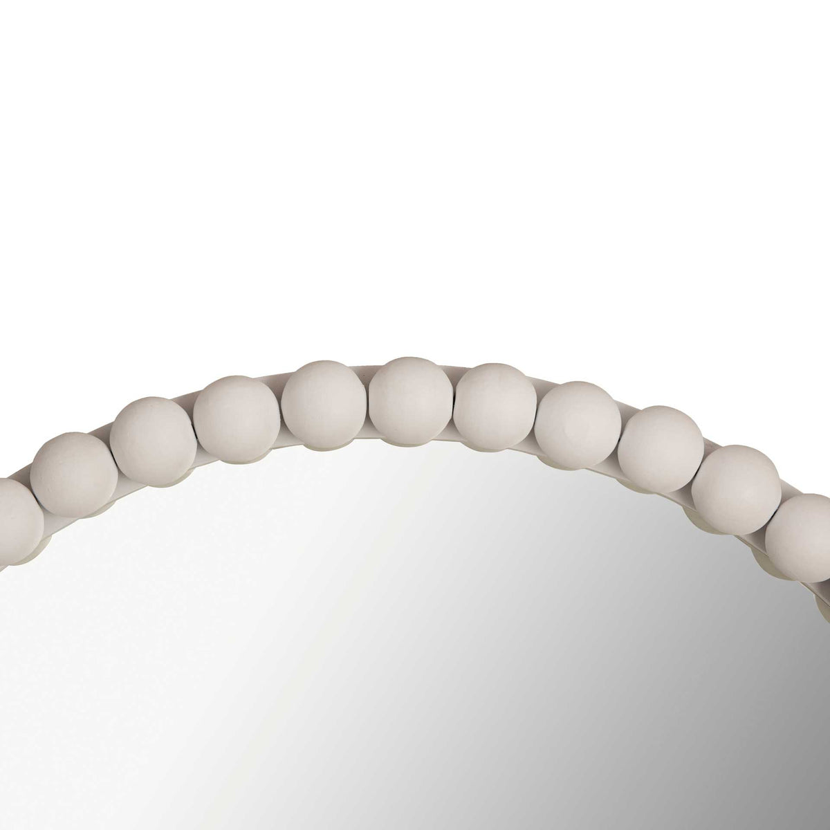 Baize Wooden Mirror White