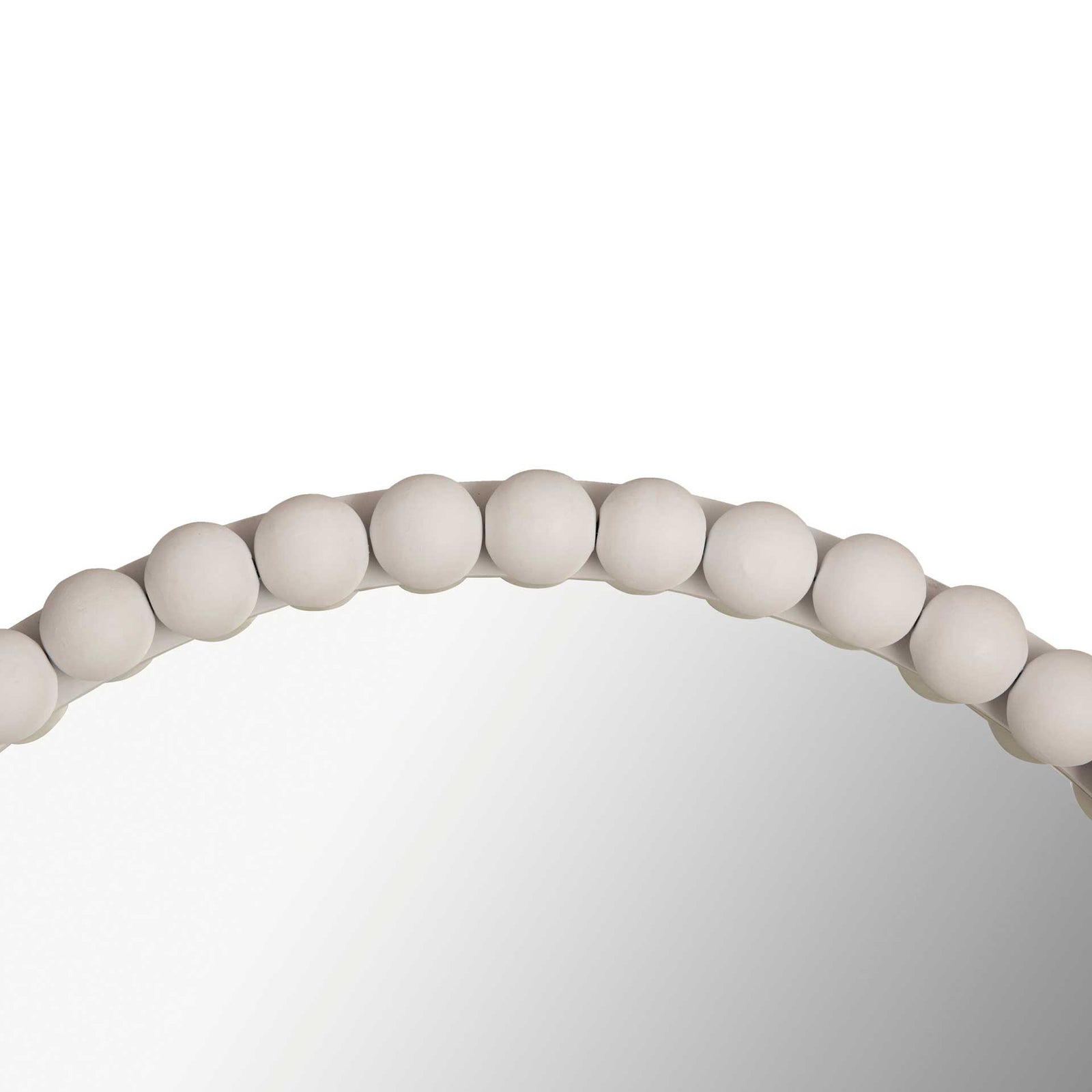 Baize Wooden Mirror White