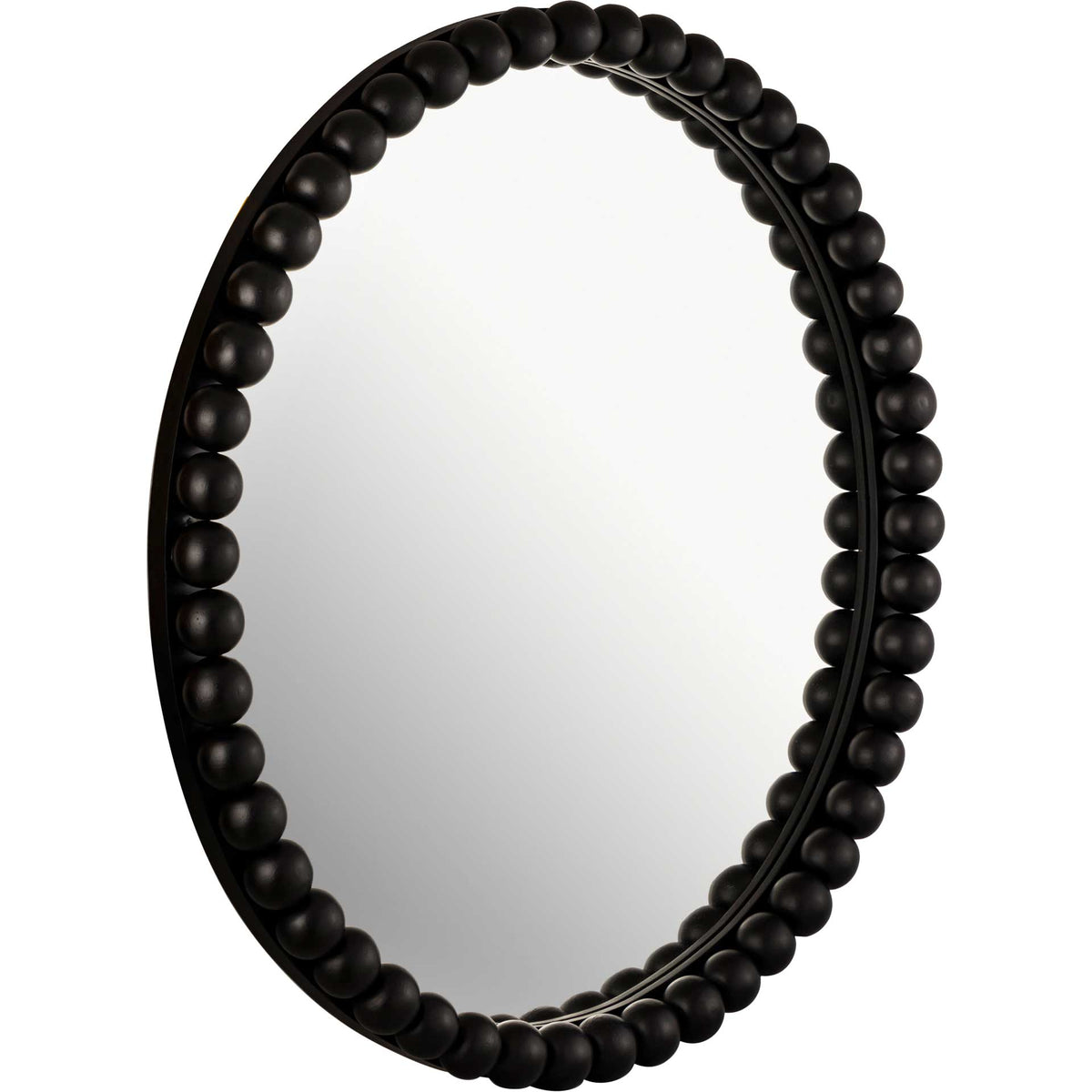 Baize Wooden Mirror Black