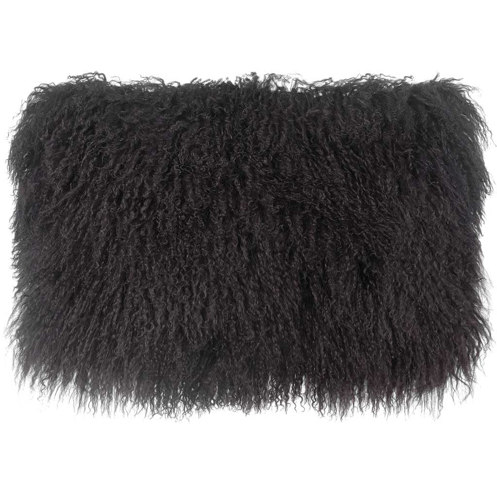 Tibetan Sheep Long Pillow Dark Gray