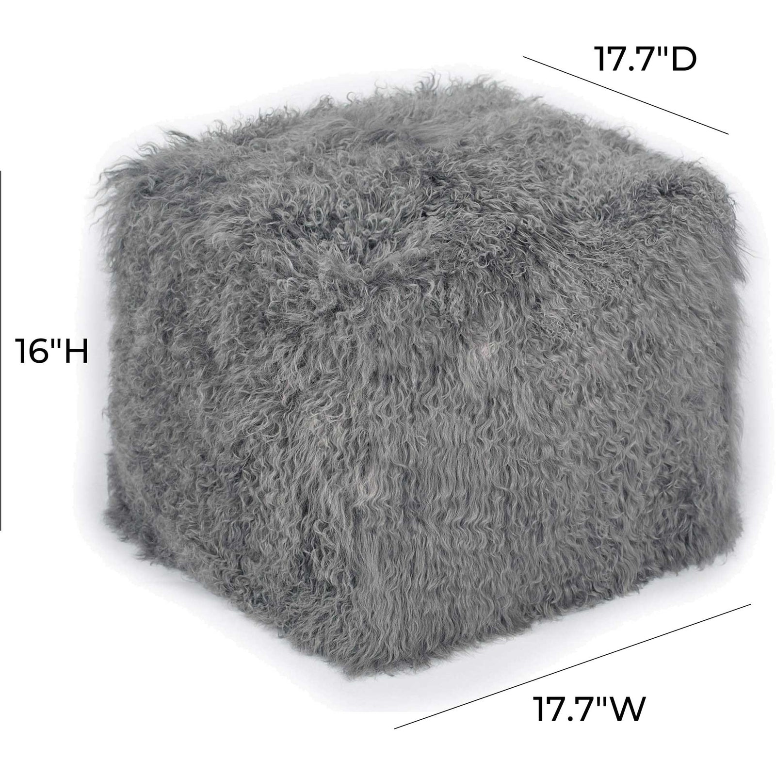 Tibetan Sheep Pouf Gray
