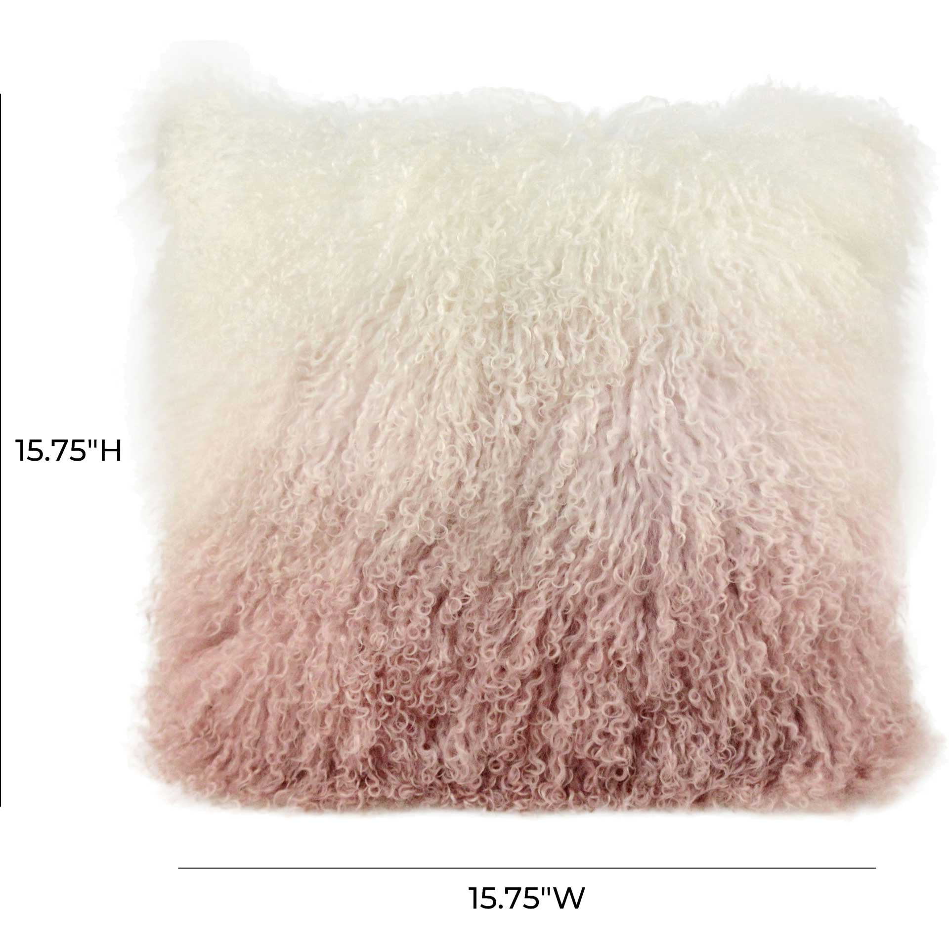 Tibetan Sheep Pillow Blush/White