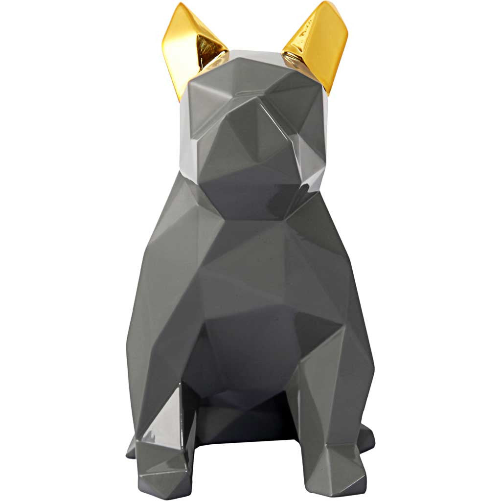 Mans Best Friend Sculpture Gray/Gold