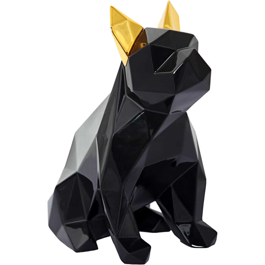 Mans Best Friend Sculpture Black/Gold