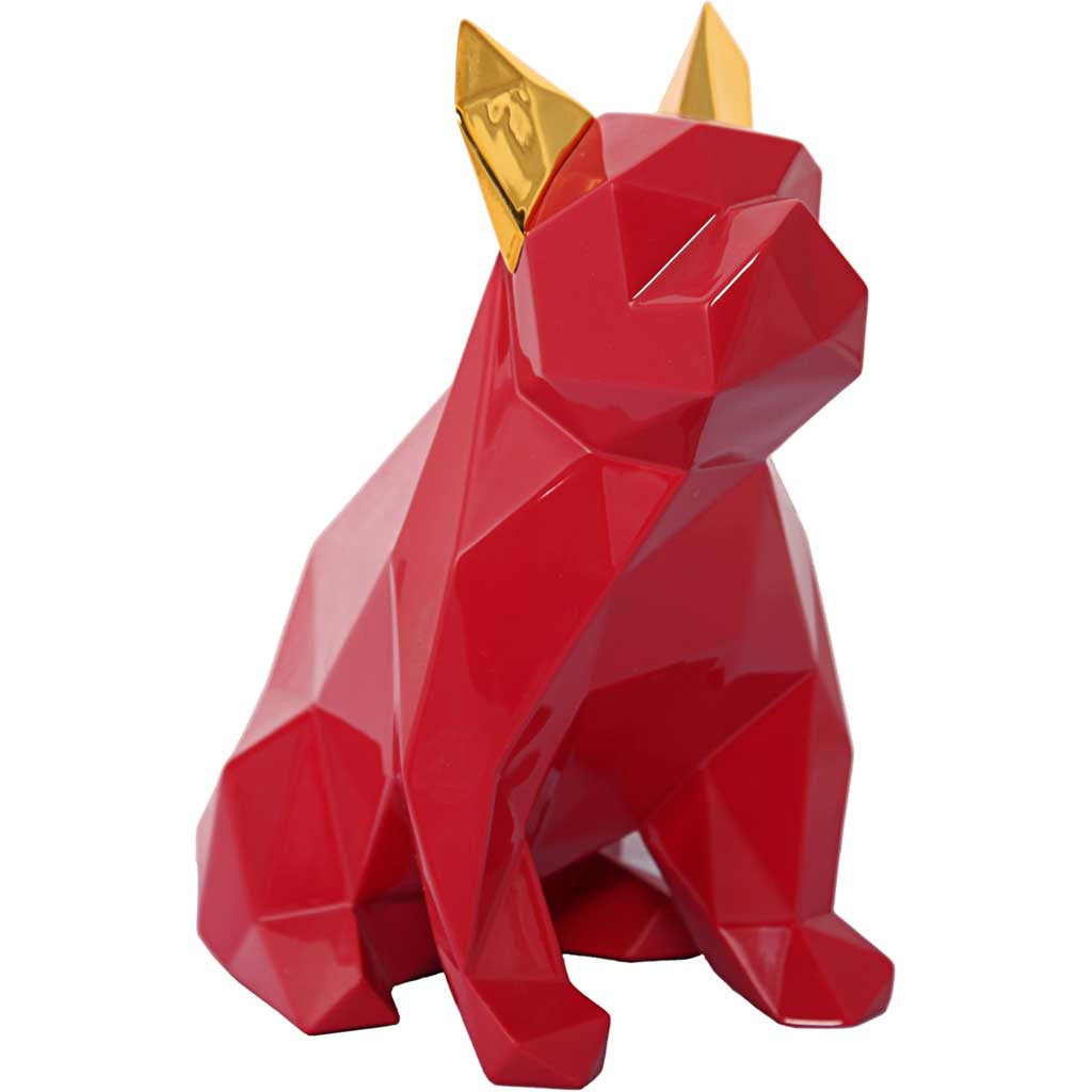 Mans Best Friend Sculpture Red/Gold