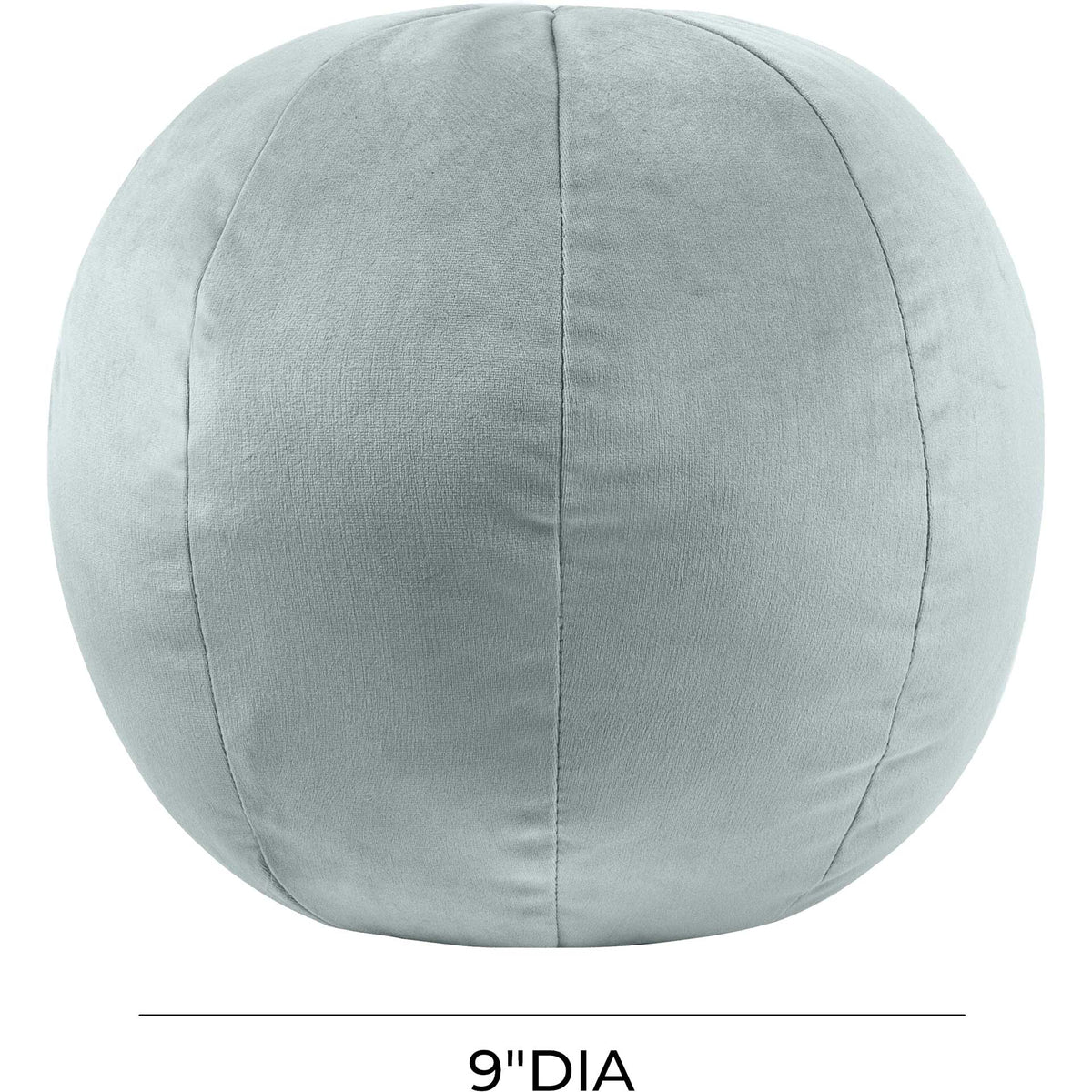 A compact 9-inch diameter makes this sea blue velvet sphere a playful finishing touch