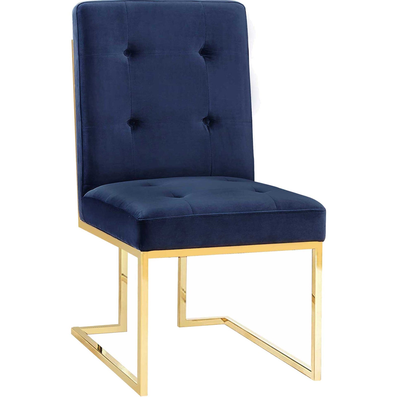 Akito Velvet Chair Navy (Set of 2)