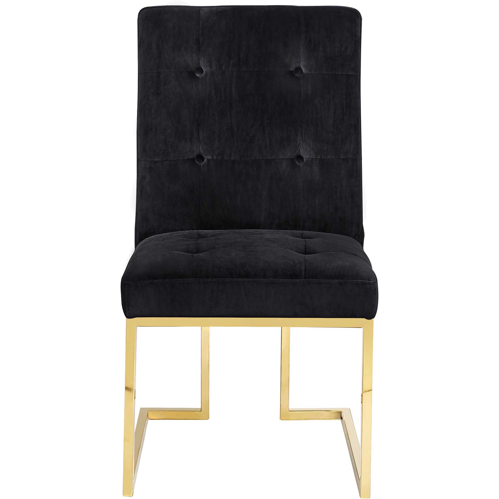 Akito Velvet Chair Black (Set of 2)