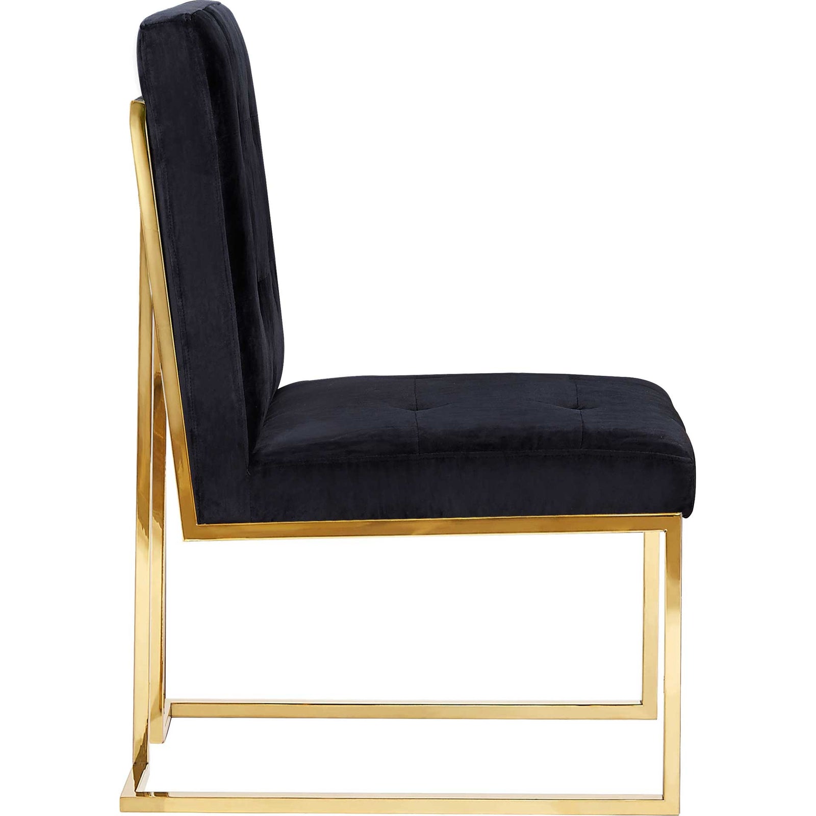 Akito Velvet Chair Black (Set of 2)