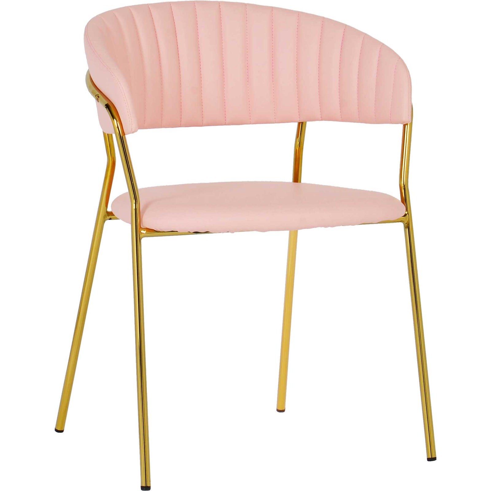 Paisley Vegan Leather Chair Blush (Set of 2)