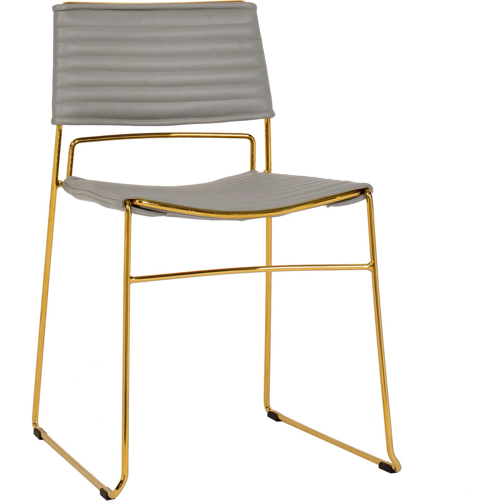 Donzel Vegan Leather Chair Gray (Set of 2)