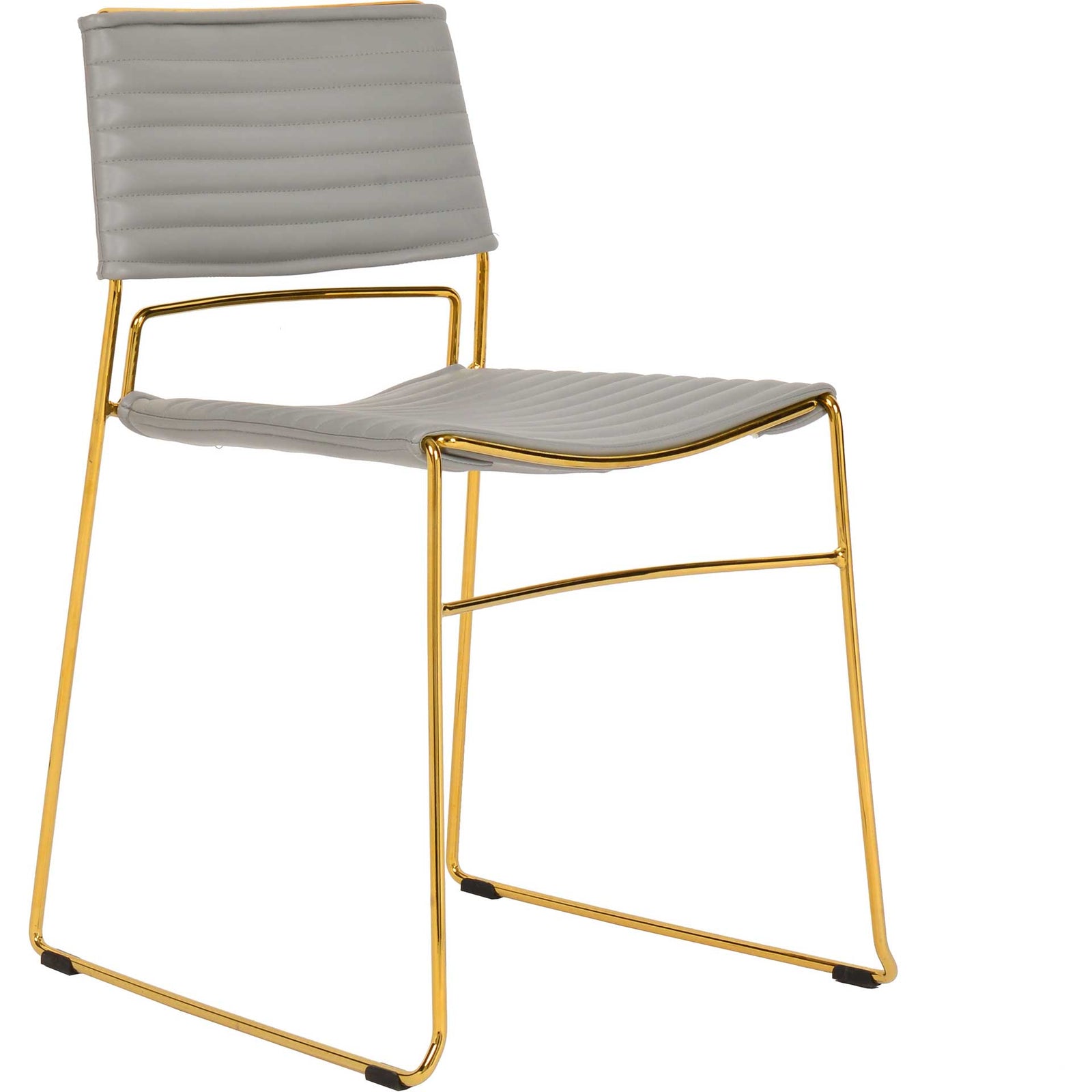 Donzel Vegan Leather Chair Gray (Set of 2)