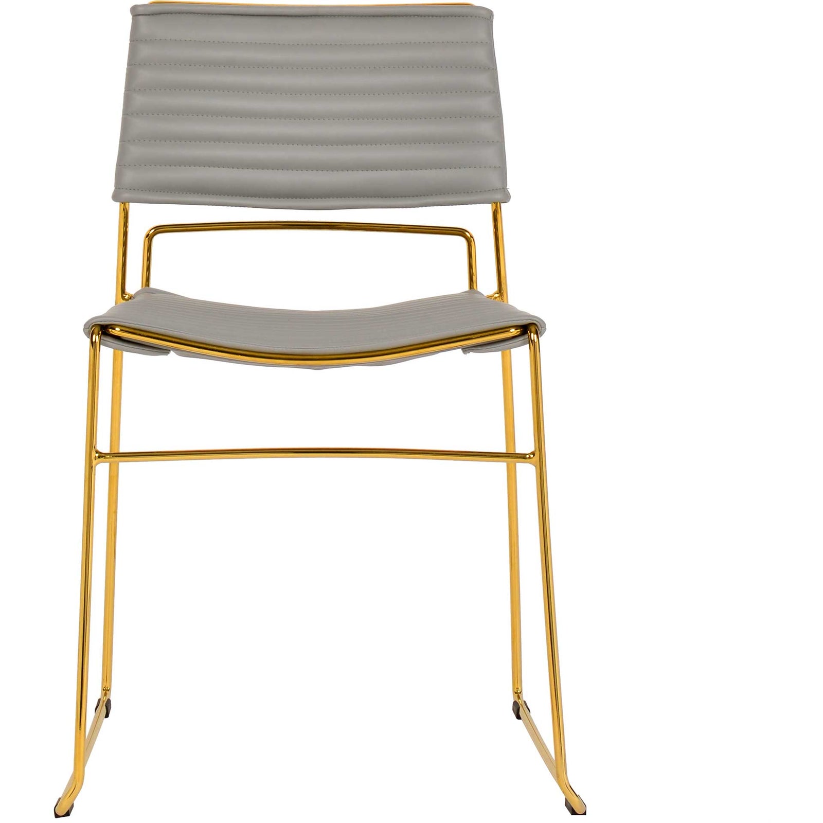 Donzel Vegan Leather Chair Gray (Set of 2)