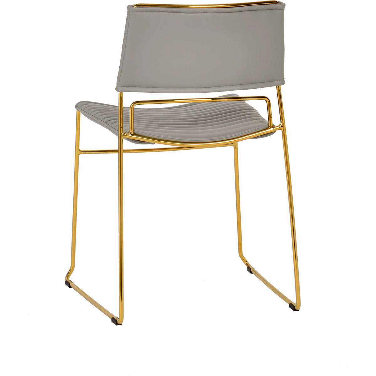 Donzel Vegan Leather Chair Gray (Set of 2)