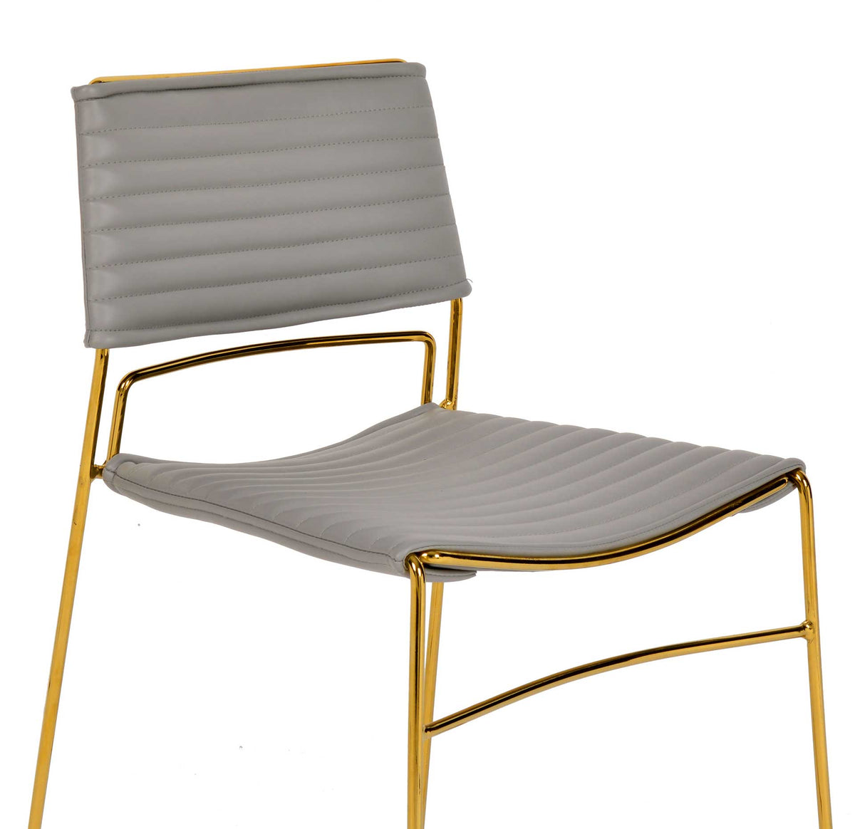 Donzel Vegan Leather Chair Gray (Set of 2)