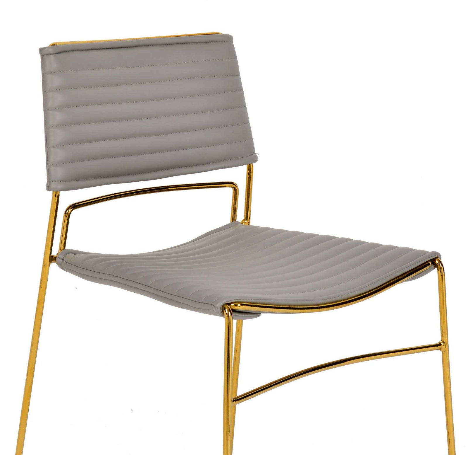 Donzel Vegan Leather Chair Gray (Set of 2)