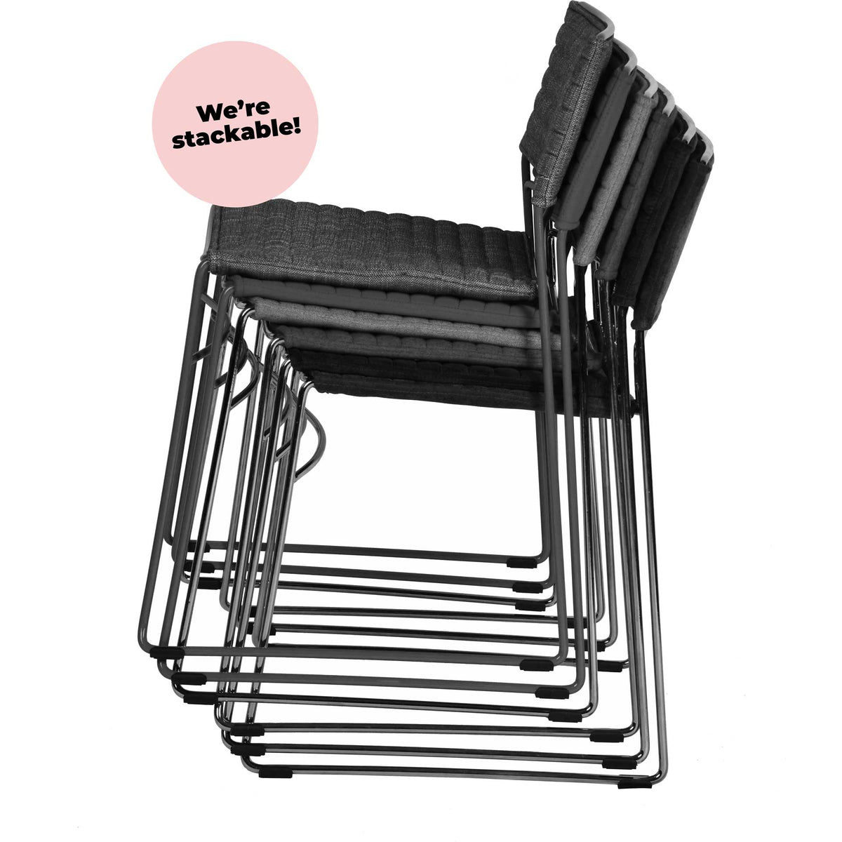 Donzel Vegan Leather Chair Gray (Set of 2)