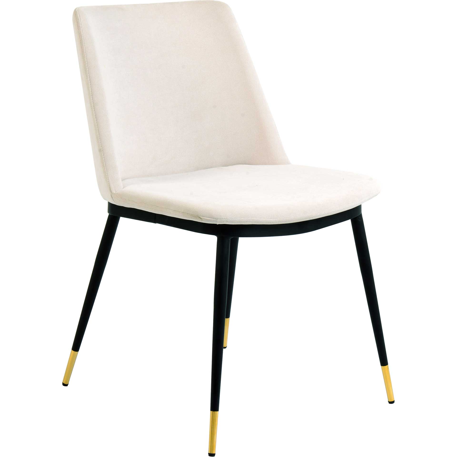 Eventide Gold Legs Velvet Chair Cream (Set of 2)