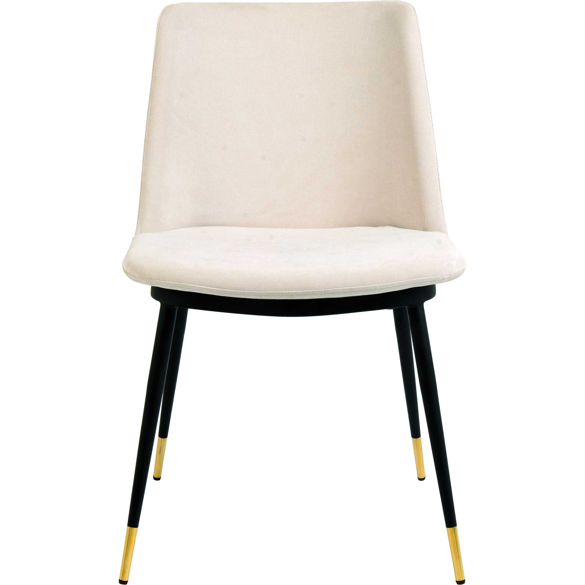 Eventide Gold Legs Velvet Chair Cream (Set of 2)