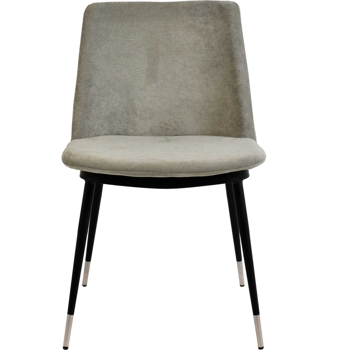Eventide Silver Legs Velvet Chair Gray (Set of 2)