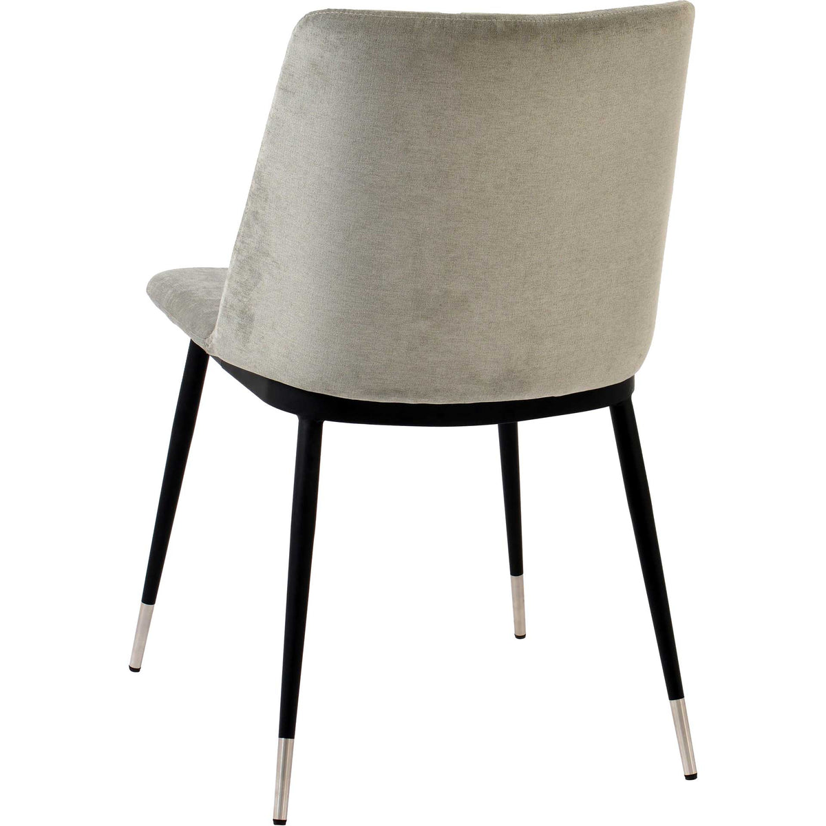 Eventide Silver Legs Velvet Chair Gray (Set of 2)