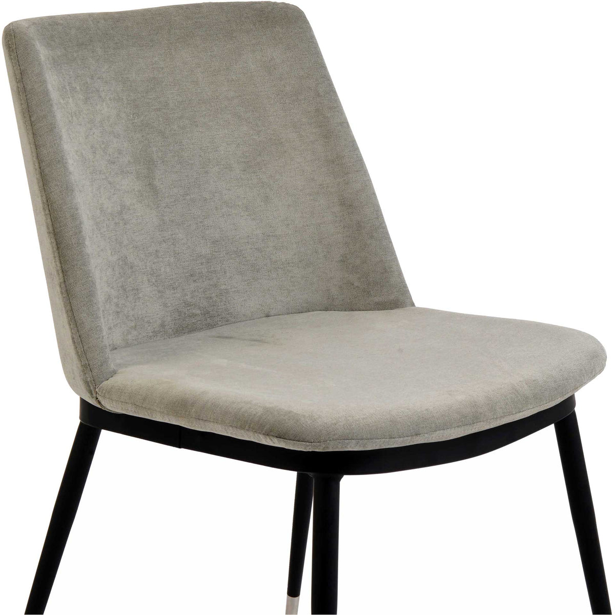 Eventide Silver Legs Velvet Chair Gray (Set of 2)