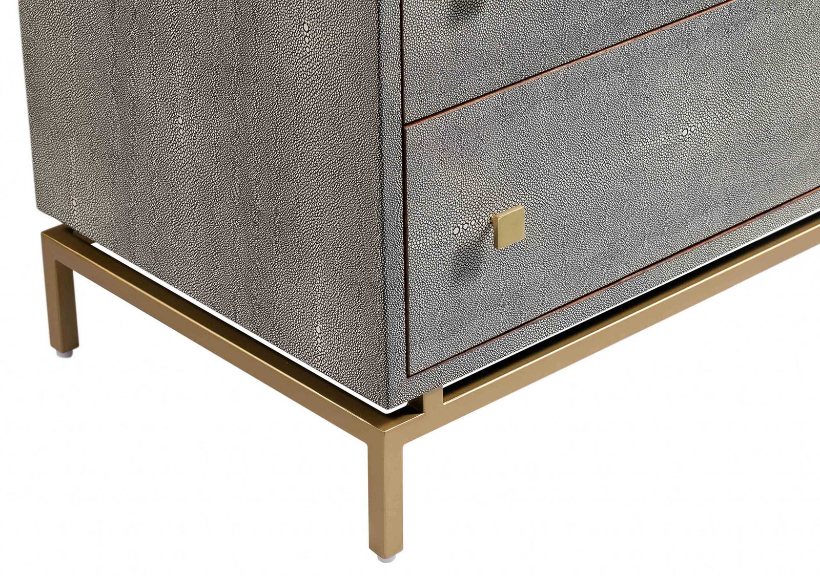 Pedro Shagreen Nightstand Gray